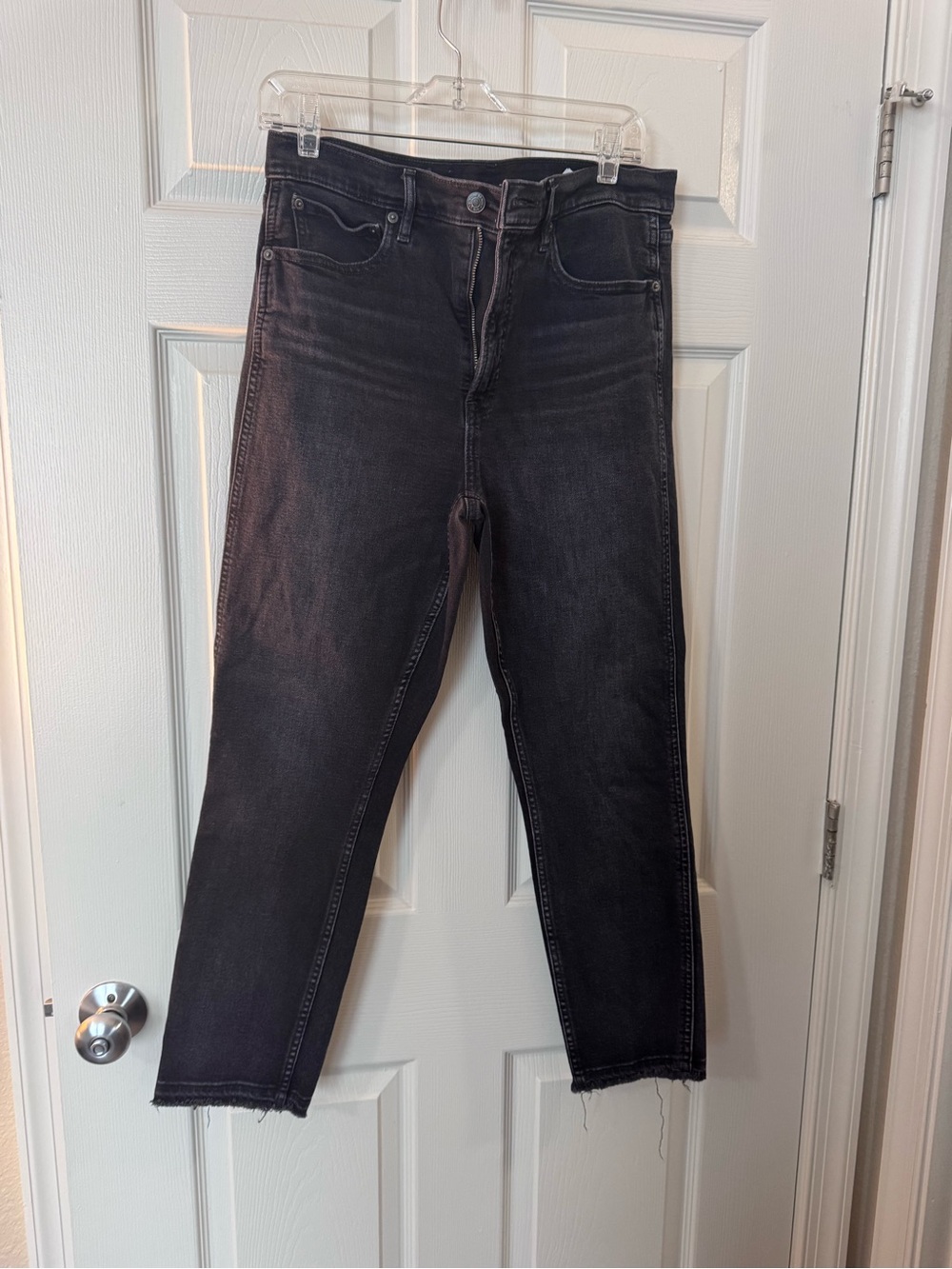 Black Vintage Slim High-Rise Straight Jeans